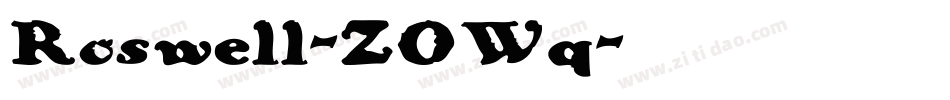 Roswell-ZOWq字体转换