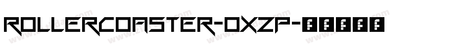 RollerCoaster-OxZP字体转换