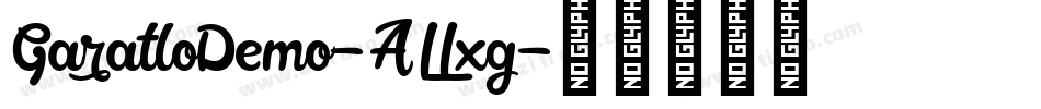 GaratloDemo-ALLxg字体转换