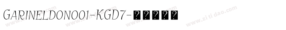 Garineldono01-KGD7字体转换