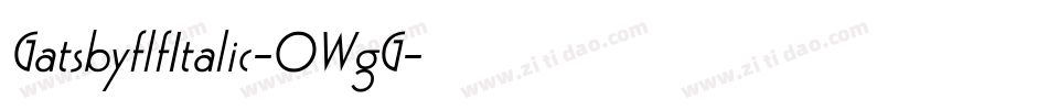 GatsbyflfItalic-0WgG字体转换