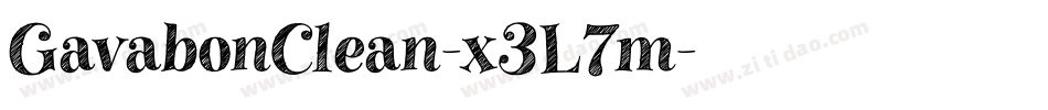 GavabonClean-x3L7m字体转换 GavabonClean-x3L7m字体转换