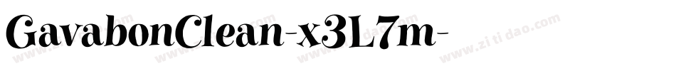 GavabonClean-x3L7m字体转换 GavabonClean-x3L7m字体转换