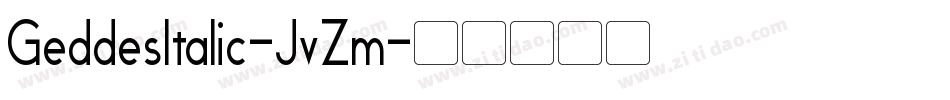 GeddesItalic-JvZm字体转换