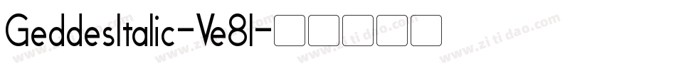 GeddesItalic-Ve8l字体转换