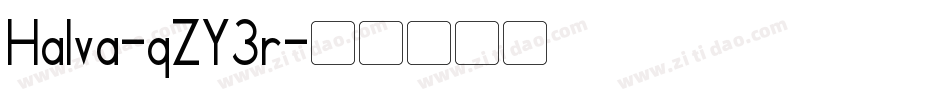 Halva-qZY3r字体转换