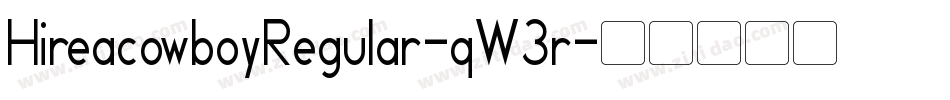 HireacowboyRegular-qW3r字体转换