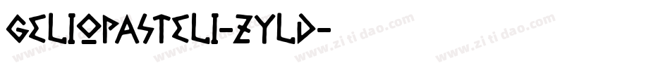 GelioPasteli-zylD字体转换
