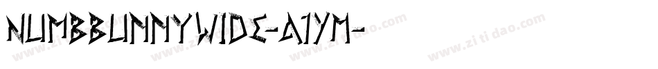 NumbbunnyWide-A1YM字体转换