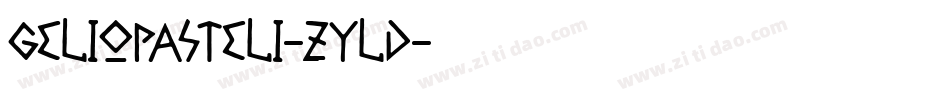GelioPasteli-zylD字体转换