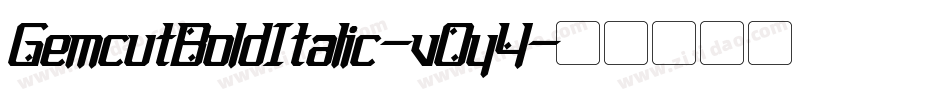 GemcutBoldItalic-vOy4字体转换