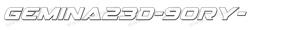 Gemina23D-9ORy字体转换