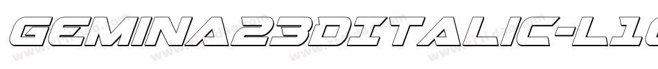 Gemina23DItalic-l105字体转换