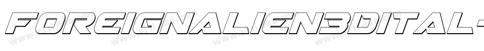foreignalien3dital字体转换
