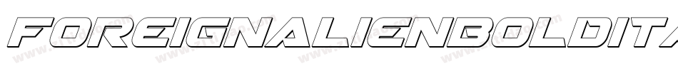 foreignalienboldital字体转换