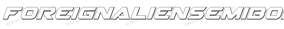 foreignaliensemiboldital字体转换