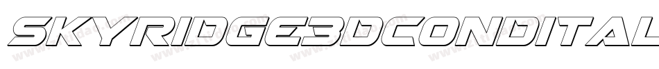 skyridge3dcondital字体转换