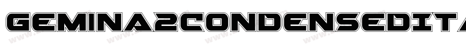 Gemina2CondensedItalic-Z0Rm字体转换
