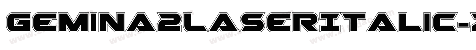 Gemina2LaserItalic-zPB0字体转换