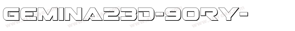 Gemina23D-9ORy字体转换