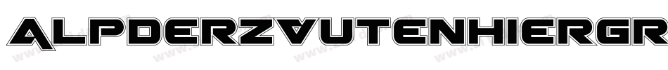AlpderzVutenHiergrageRegular-v41A字体转换