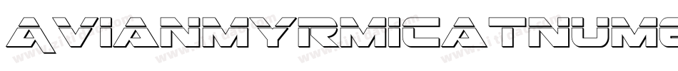AvianmyrmicatNumerals-xonj字体转换