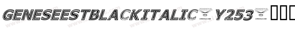GeneseeStBlackItalic-y253字体转换