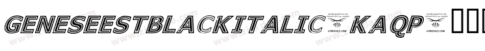 GeneseestBlackitalic-Kaqp字体转换