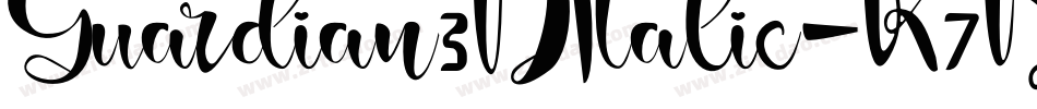 Guardian3DItalic-K7BP7字体转换