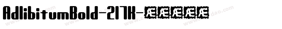 AdlibitumBold-2l7K字体转换