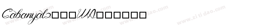 Cabanyalz-86WA字体转换