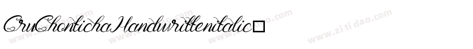 CruChontichaHandwrittenitalic-v2WA字体转换