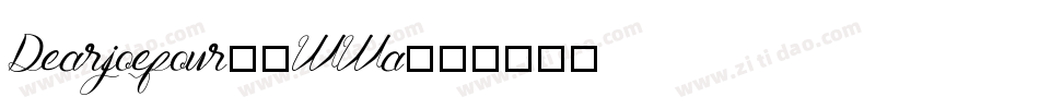 Dearjoefour-5WWa字体转换