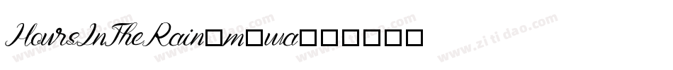 HoursInTheRain-m2wa字体转换