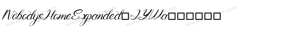 NobodysHomeExpanded-JYWa字体转换