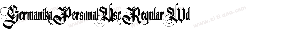 GermanikaPersonalUseRegular-Wdev字体转换