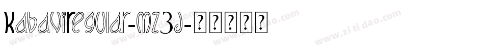 KabaviRegular-mz3j字体转换