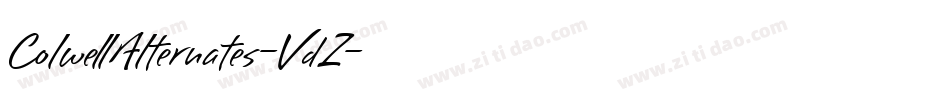 ColwellAlternates-VdZ字体转换