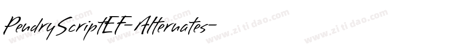 PendryScriptEF-Alternates字体转换