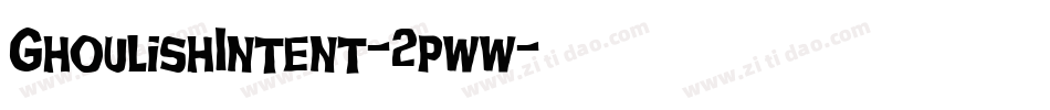 GhoulishIntent-2pww字体转换