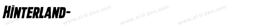 Hinterland字体转换