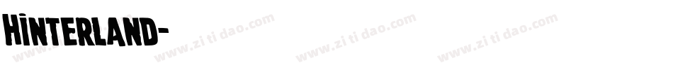 Hinterland字体转换