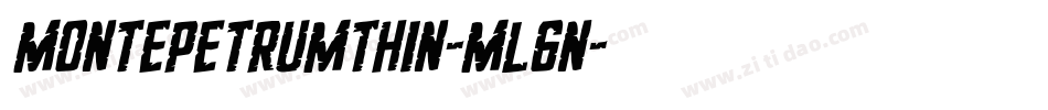 MontepetrumThin-ML6n字体转换