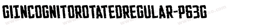 GiIncognitoRotatedRegular-P63g字体转换