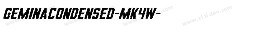 GeminaCondensed-MK4w字体转换