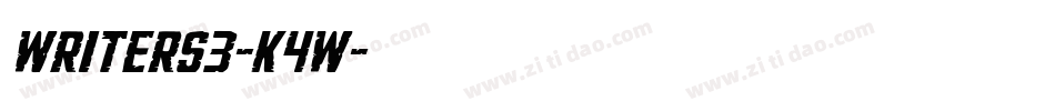 Writers3-K4W字体转换