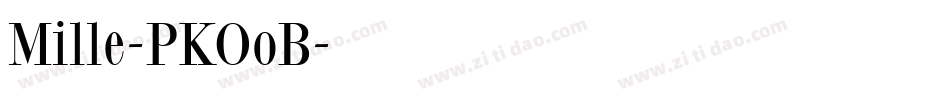 Mille-PKOoB字体转换