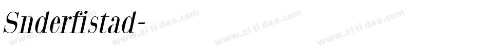 Snderfistad字体转换