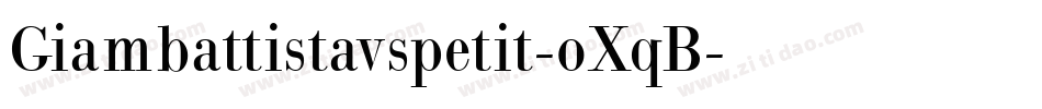 Giambattistavspetit-oXqB字体转换