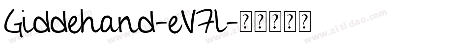 Giddehand-eV7l字体转换